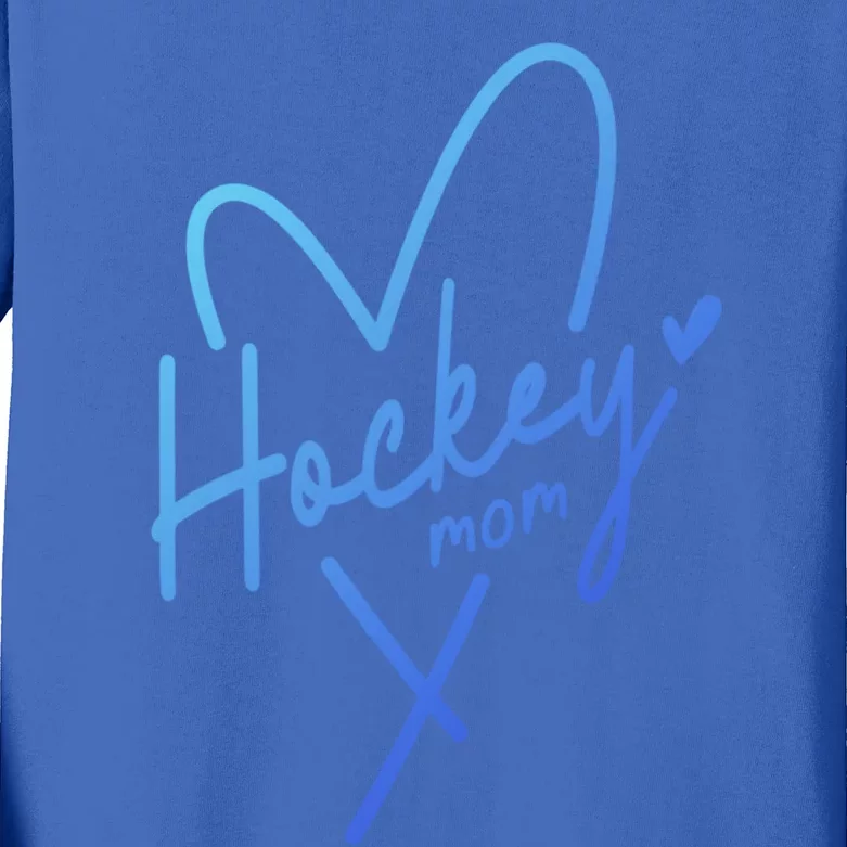 Hockey Mom Love Gift Kids Long Sleeve Shirt