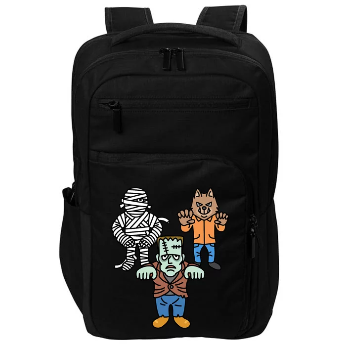 Horror Movie Monster Mummy Werewolf Frankenstein Comic Book Impact Tech Backpack