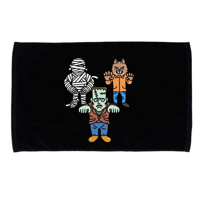 Horror Movie Monster Mummy Werewolf Frankenstein Comic Book Microfiber Hand Towel