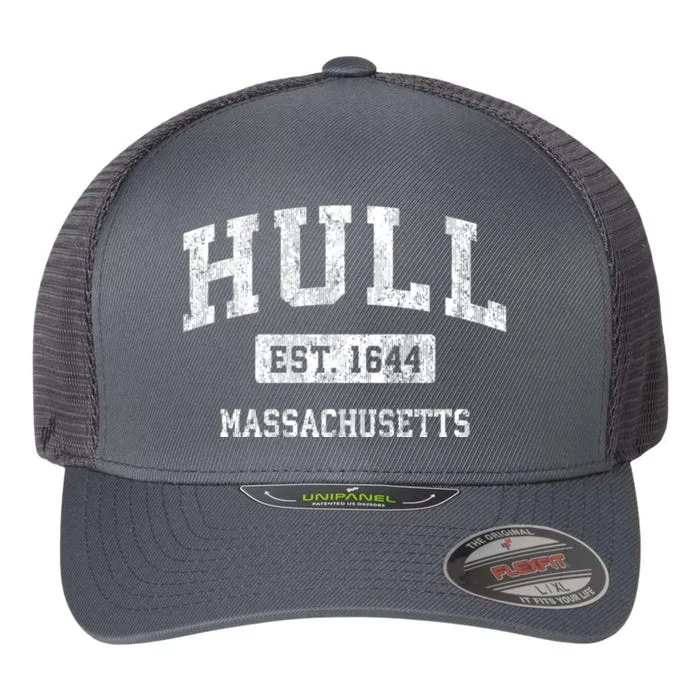 Hull Massachusetts Ma Vintage Sports Established Flexfit Unipanel Trucker Cap