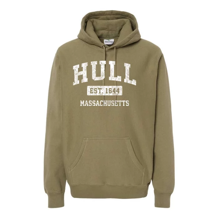 Hull Massachusetts Ma Vintage Sports Established Premium Hoodie