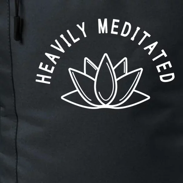 Heavily Meditated Meditate Meditation Relaxation Buddhism Great Gift Daily Commute Backpack