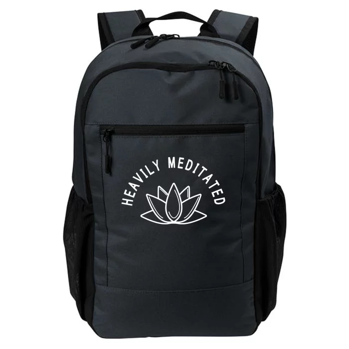 Heavily Meditated Meditate Meditation Relaxation Buddhism Great Gift Daily Commute Backpack