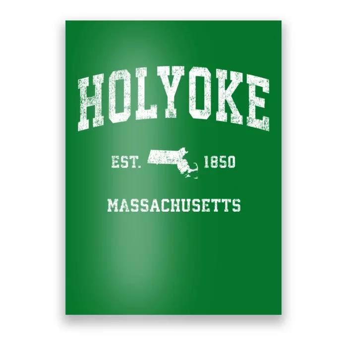 Holyoke Massachusetts Ma Vintage Athletic Sports Poster