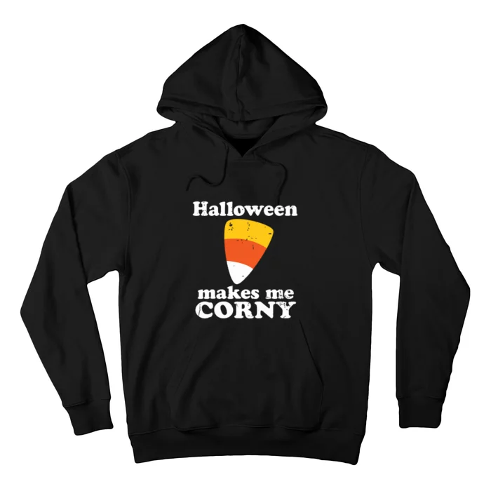 Halloween Makes Me Corny Funny Candy Corn Retro Hoodie