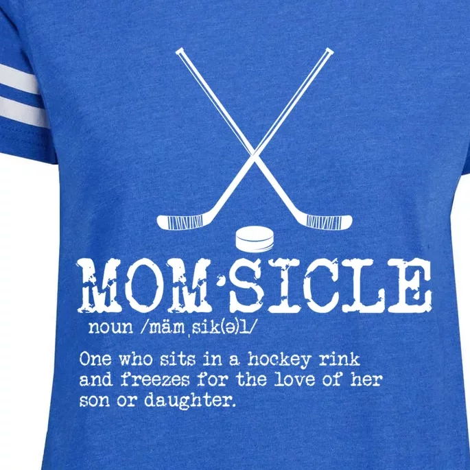 Hockey Mom Momsicle Definition Mothers Day Gift Enza Ladies Jersey Football T-Shirt