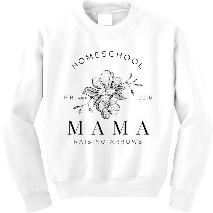 Homeschool Mama Mom Raising Arrows Mother's Day Gifts Kids Sweatshirt