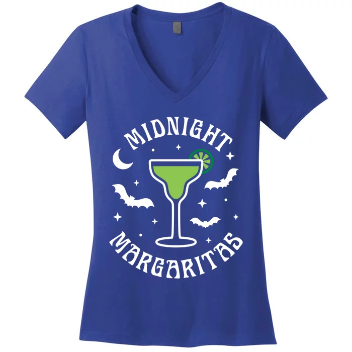 Halloween Midnight Margaritas Gift Women's V-Neck T-Shirt