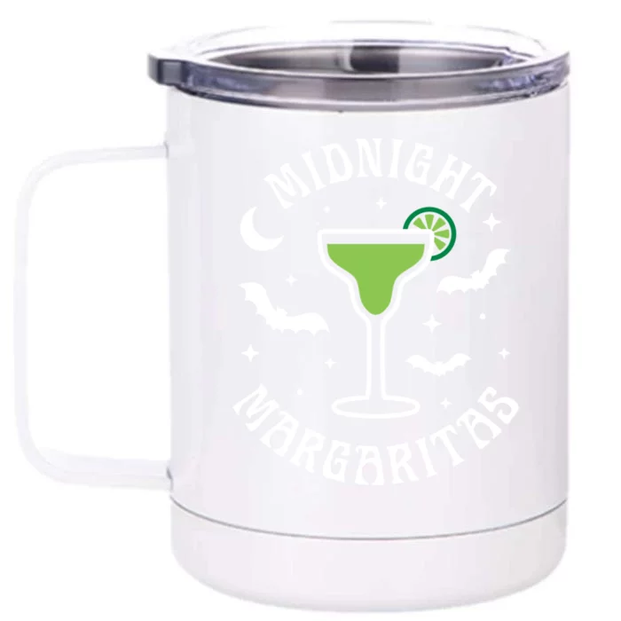 Halloween Midnight Margaritas Gift Front & Back 12oz Stainless Steel Tumbler Cup