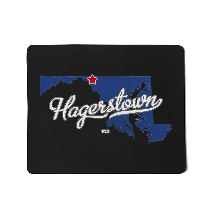 Hagerstown Maryland MD Map Mousepad