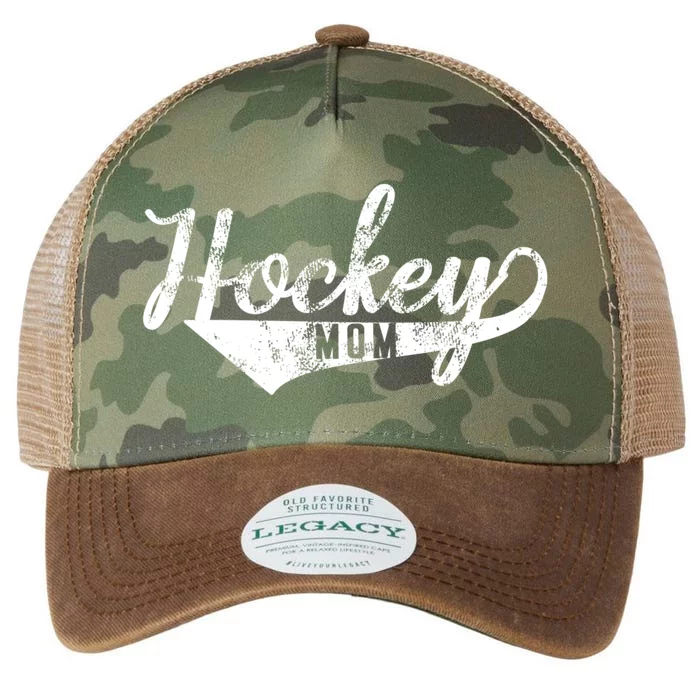 Hockey Mom Meaningful Gift Distressed Vintage Design Legacy Tie Dye Trucker Hat