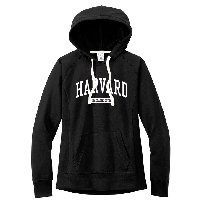 H.A.R.V.A.R.D Massachusetts Ma Vintage Athletic Sports Design Women's Fleece Hoodie