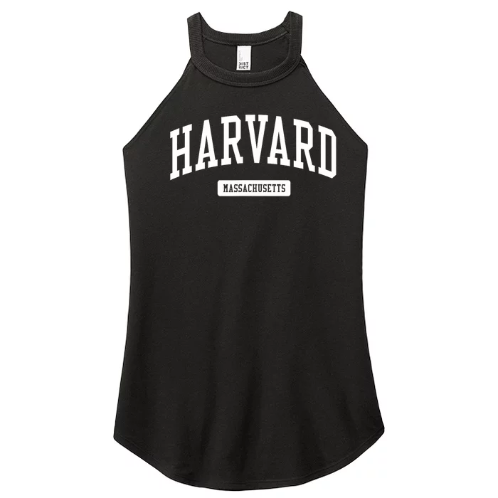 H.A.R.V.A.R.D Massachusetts Ma Vintage Athletic Sports Design Women’s Perfect Tri Rocker Tank