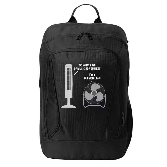 Heavy Metal Music Fan Big Metal Fan Funny Metalhead Rock Pun City Backpack