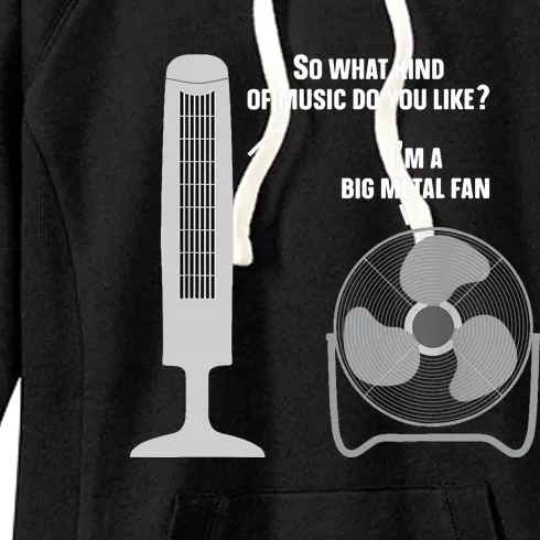 Heavy Metal Music Fan Big Metal Fan Funny Metalhead Rock Pun Women's Fleece Hoodie