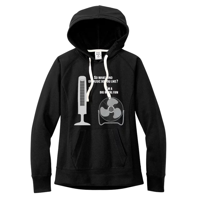 Heavy Metal Music Fan Big Metal Fan Funny Metalhead Rock Pun Women's Fleece Hoodie