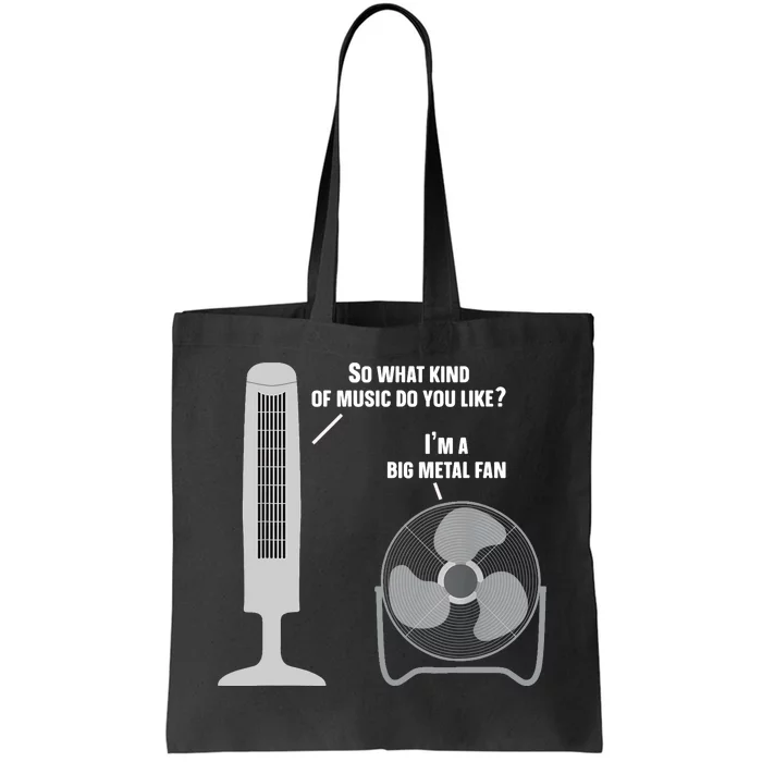 Heavy Metal Music Fan Big Metal Fan Funny Metalhead Rock Pun Tote Bag