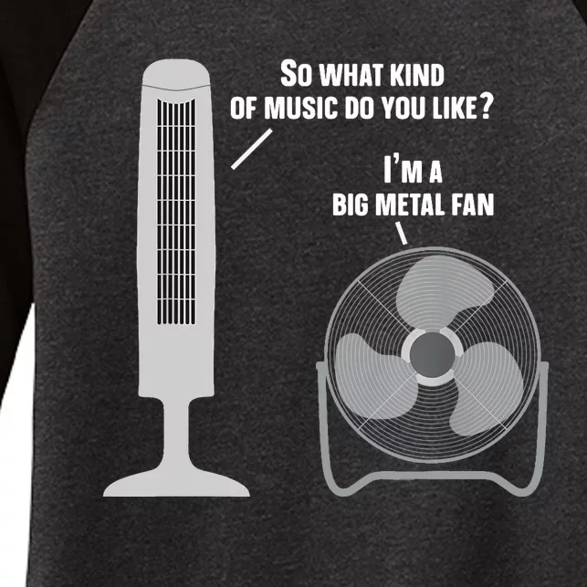 Heavy Metal Music Fan Big Metal Fan Funny Metalhead Rock Pun Women's Tri-Blend 3/4-Sleeve Raglan Shirt