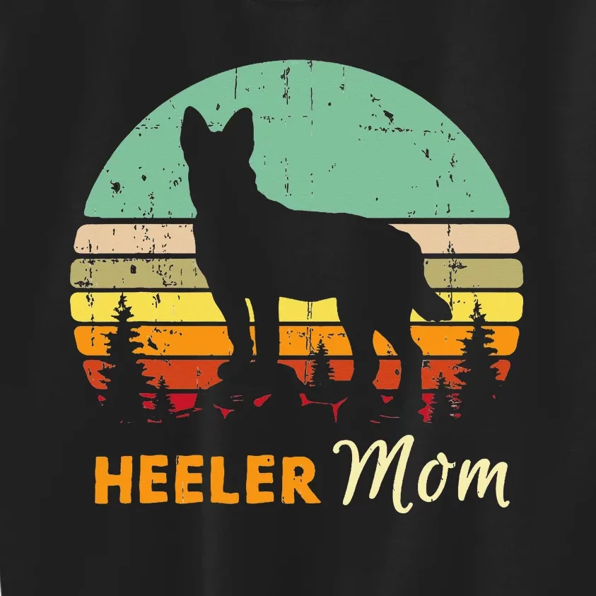 Heeler Mom Mama Mother Pet Cattle Dog Owner Kids Sweatshirt