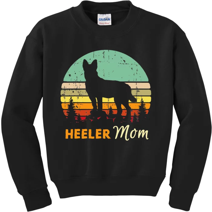 Heeler Mom Mama Mother Pet Cattle Dog Owner Kids Sweatshirt