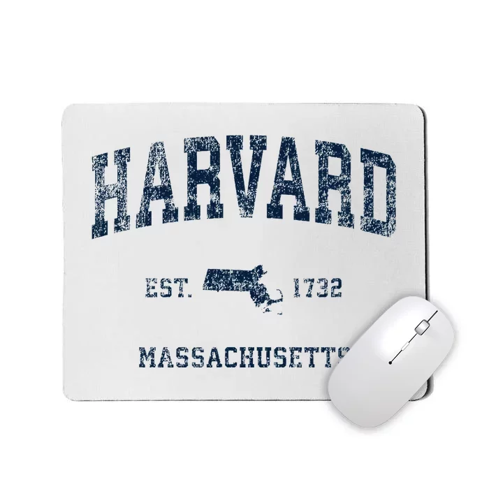 H.A.R.V.A.R.D Massachusetts Ma Vintage Sports Design Mousepad