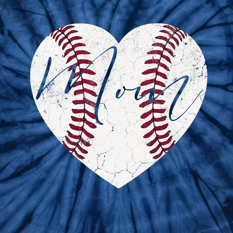 Heart Mom MotherS Day Christmas Baseball Softball Gift Tie-Dye T-Shirt