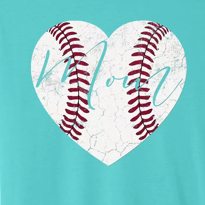 Heart Mom MotherS Day Christmas Baseball Softball Gift ChromaSoft Performance T-Shirt