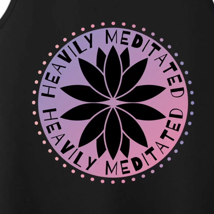 Heavily Meditated Meditation Mindfulness Statet Gift Performance Tank