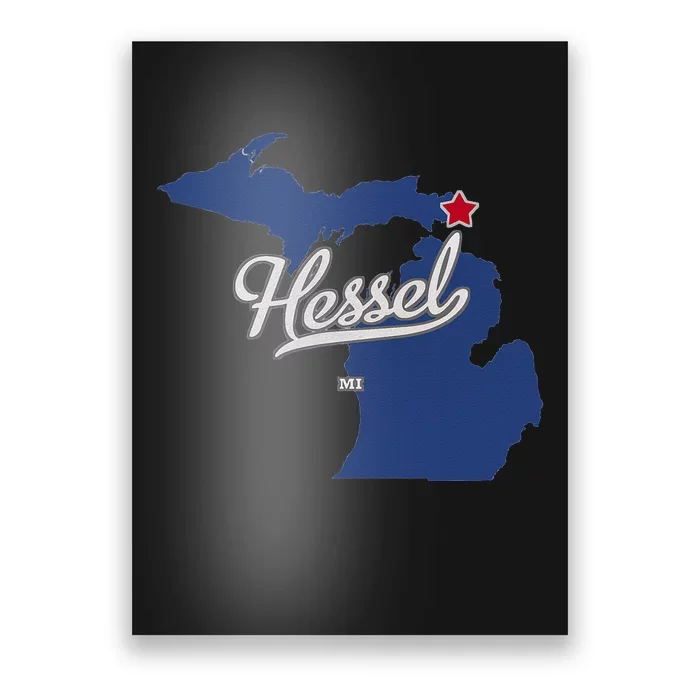 Hessel Michigan MI Map Poster