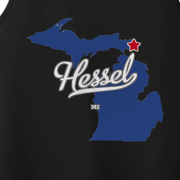 Hessel Michigan MI Map Performance Tank