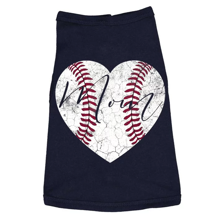 Heart Mom Mother's Day Christmas Baseball Softball Gift Doggie Tank