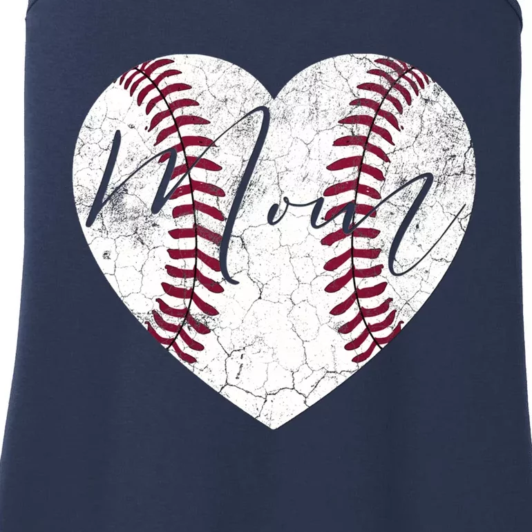 Heart Mom Mother's Day Christmas Baseball Softball Gift Ladies Essential Tank