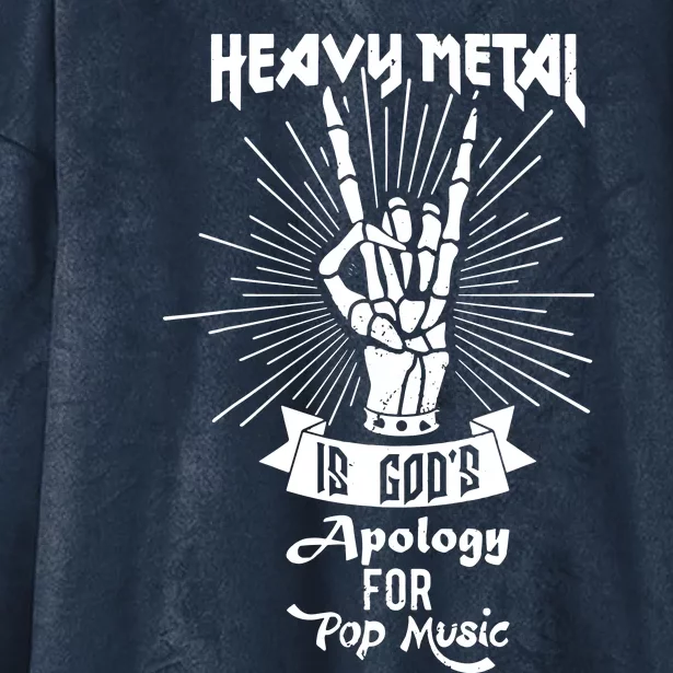 Heavy Metal Music Is Gods Apology Hooded Wearable Blanket