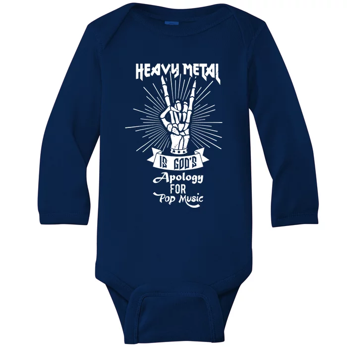 Heavy Metal Music Is Gods Apology Baby Long Sleeve Bodysuit