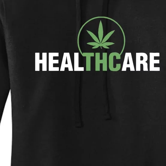 Healthcare Medical Marijuana Weed Leaf Funny Happy 420 Day Women's Pullover Hoodie