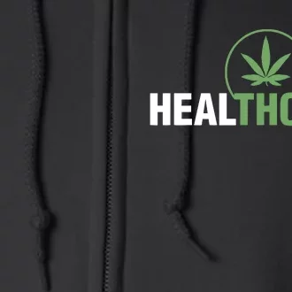 Healthcare Medical Marijuana Weed Leaf Funny Happy 420 Day Full Zip Hoodie