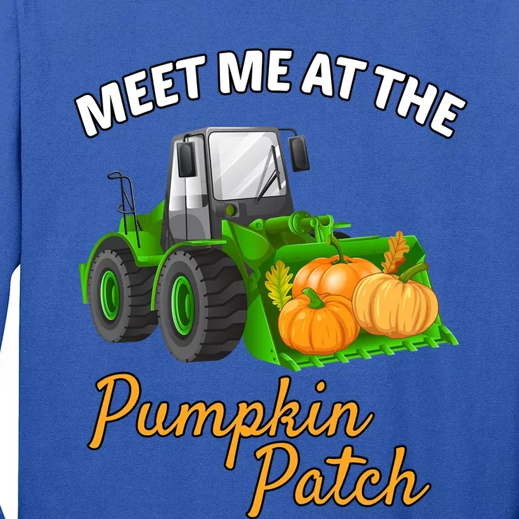 Halloween Meet Me At The Pumpkin Patch Tractor Pumpkins Gift Long Sleeve Shirt