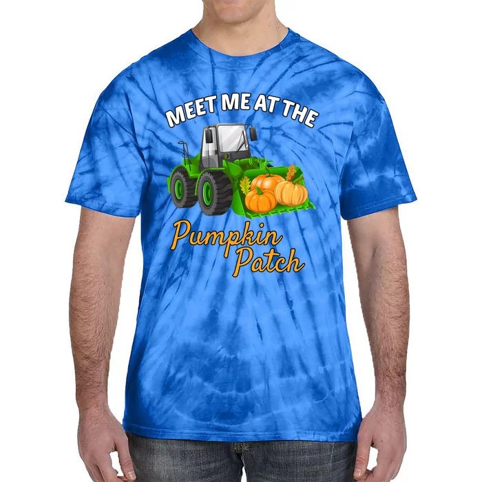 Halloween Meet Me At The Pumpkin Patch Tractor Pumpkins Gift Tie-Dye T-Shirt