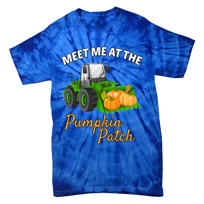 Halloween Meet Me At The Pumpkin Patch Tractor Pumpkins Gift Tie-Dye T-Shirt