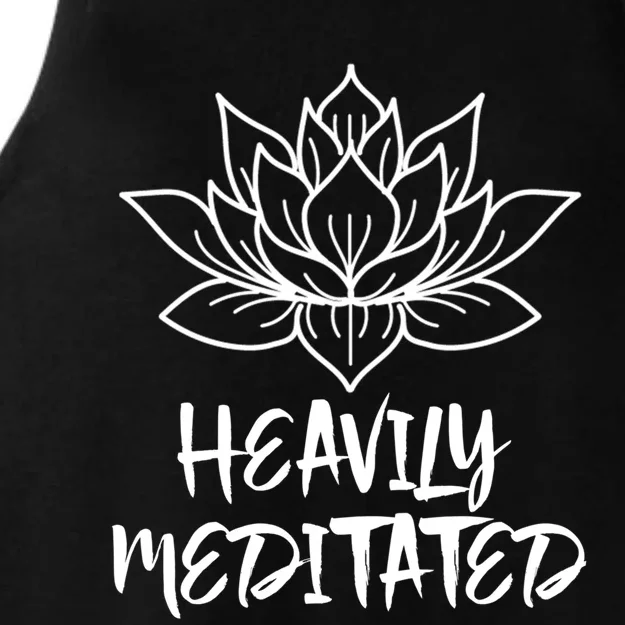 Heavily Meditated Meaningful Gift Funny Yoga Gift Ladies Tri-Blend Wicking Tank