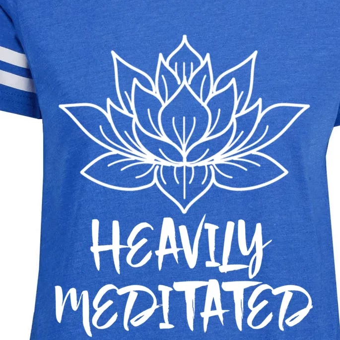 Heavily Meditated Meaningful Gift Funny Yoga Gift Enza Ladies Jersey Football T-Shirt