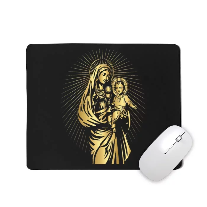 Holy Mother Mary Mother of Jesus Vintage Catholic Mousepad