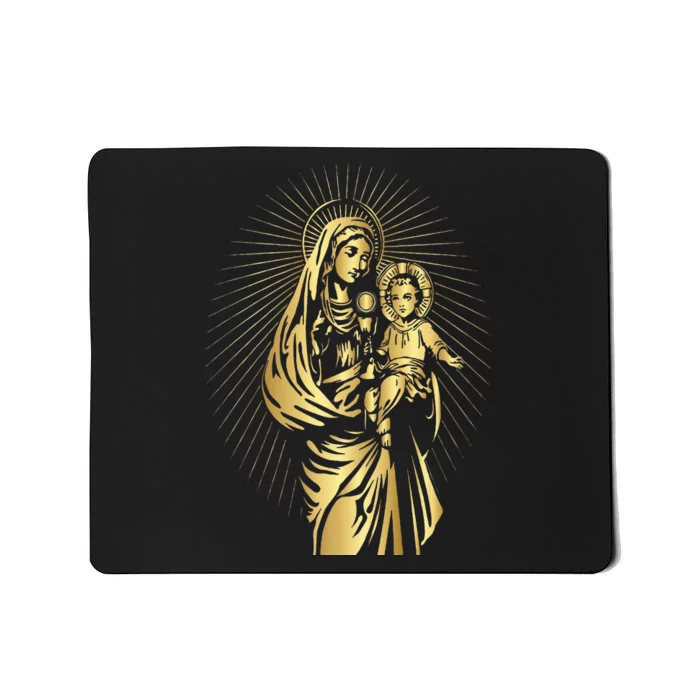 Holy Mother Mary Mother of Jesus Vintage Catholic Mousepad