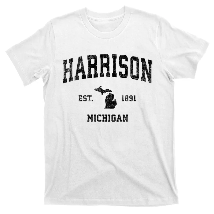 Harrison Michigan Mi Vintage Established Sports Design T-Shirt