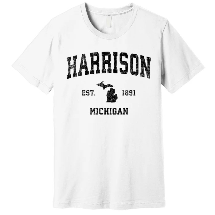 Harrison Michigan Mi Vintage Established Sports Design Premium T-Shirt