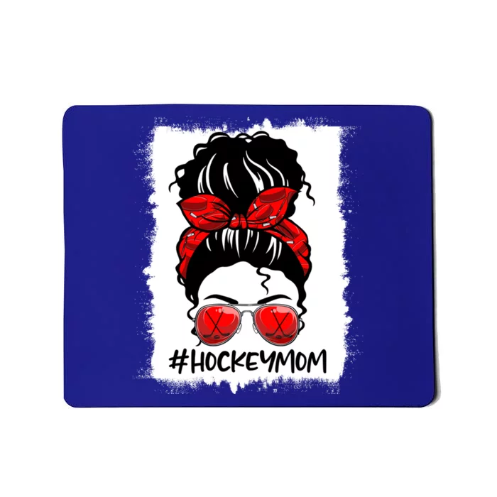 Hockey Mom Messy Bun Mothers Day Sports Lover Gift Mousepad