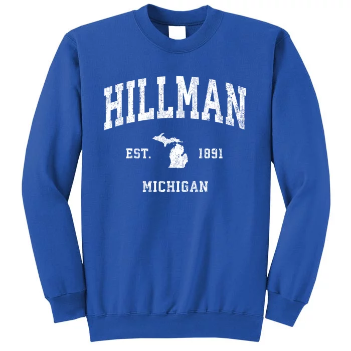 Hillman Michigan Mi Vintage Athletic Sweatshirt