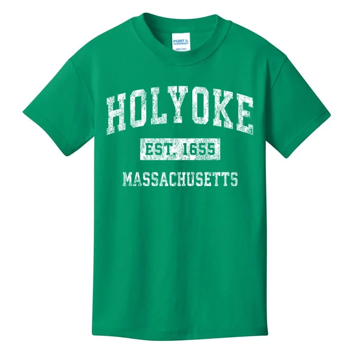 Holyoke Massachusetts Ma Vintage Sports Kids T-Shirt