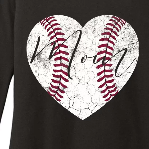 Heart Mom Mother's Day Christmas Baseball Softball Gift Meaningful Gift Womens CVC Long Sleeve Shirt