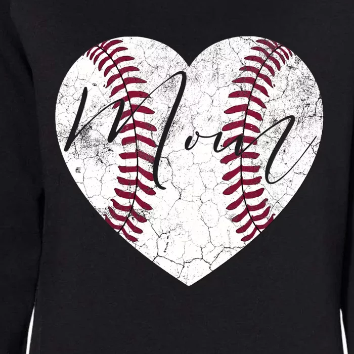 Heart Mom Mother's Day Christmas Baseball Softball Gift Meaningful Gift Womens California Wash Sweatshirt